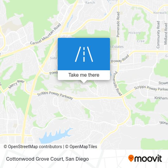 Mapa de Cottonwood Grove Court