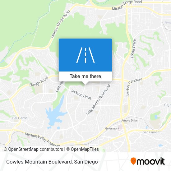 Mapa de Cowles Mountain Boulevard