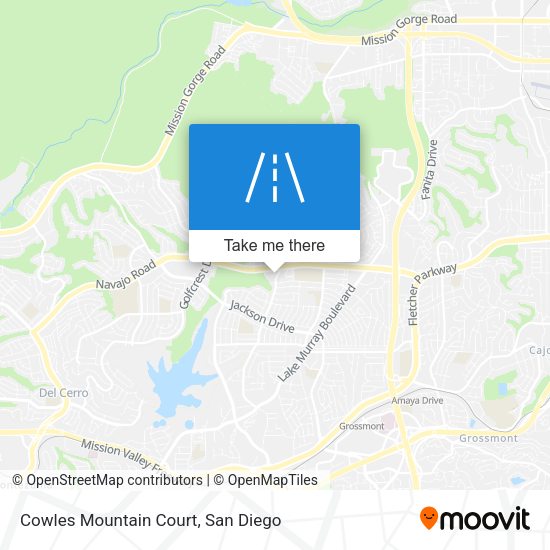 Mapa de Cowles Mountain Court