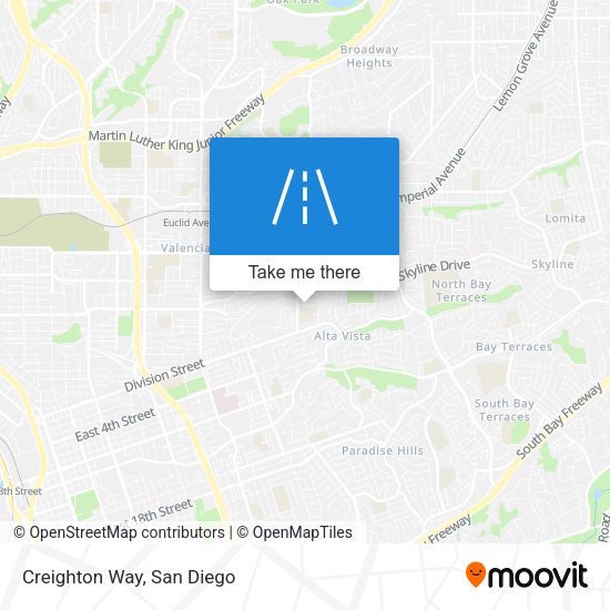 Mapa de Creighton Way