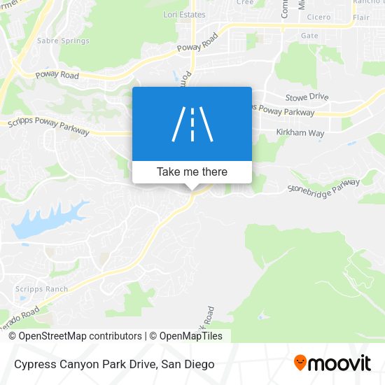 Cypress Canyon Park Drive map