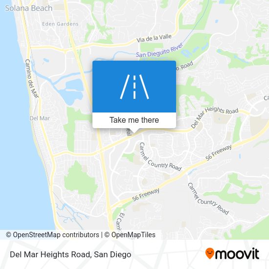 Mapa de Del Mar Heights Road
