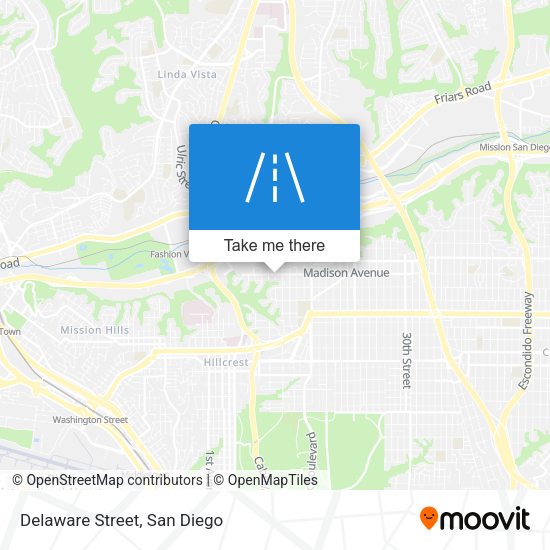 Mapa de Delaware Street
