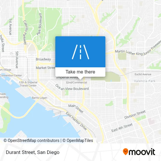 Durant Street map