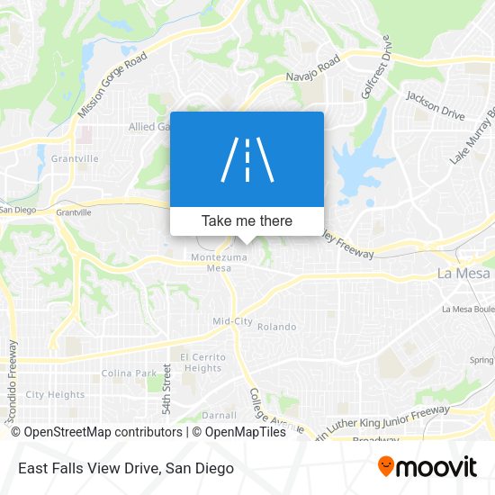 East Falls View Drive map