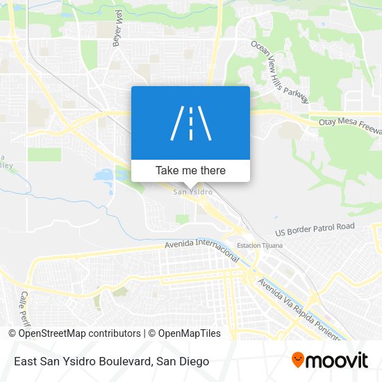 East San Ysidro Boulevard map