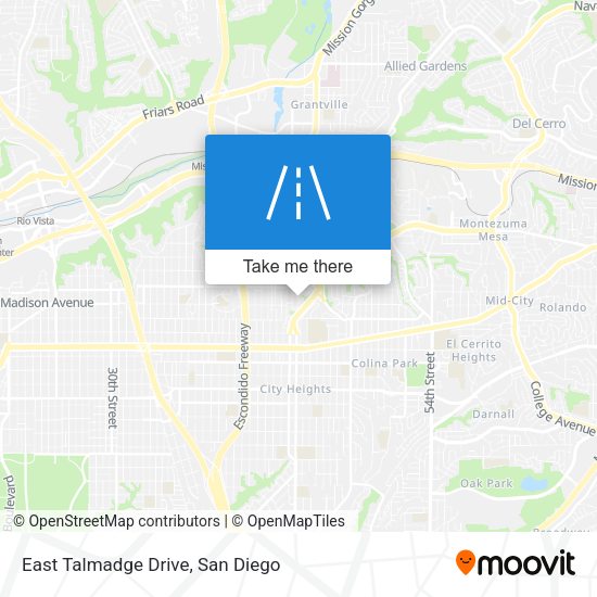 East Talmadge Drive map