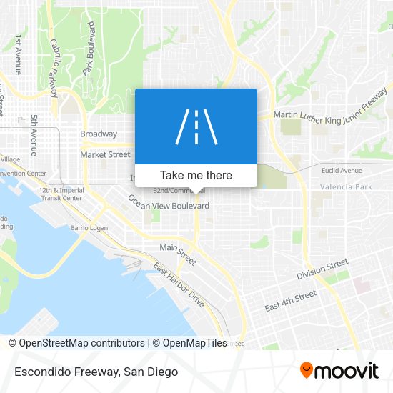 Mapa de Escondido Freeway