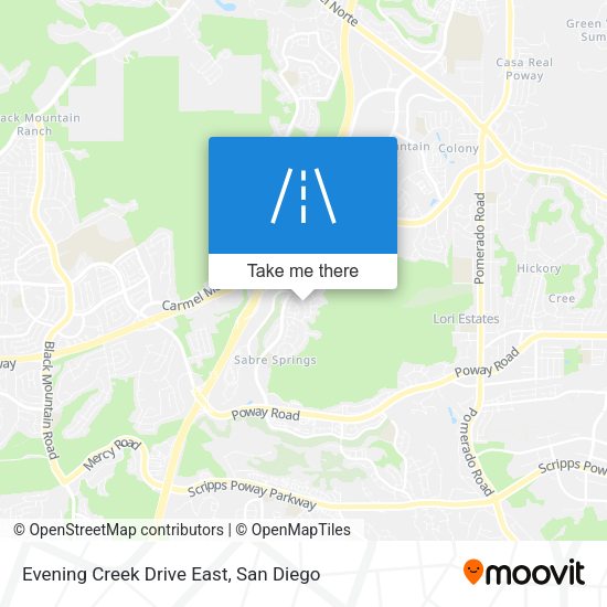 Evening Creek Drive East map