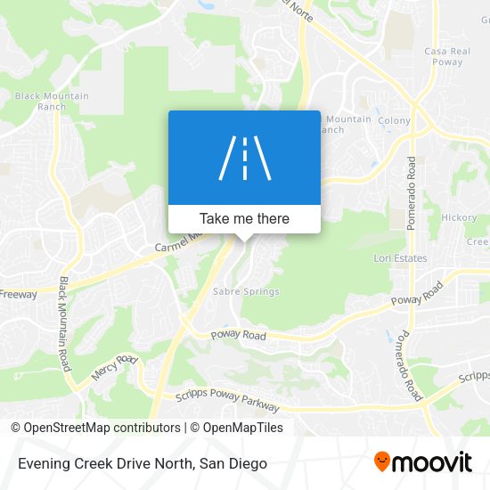 Evening Creek Drive North map