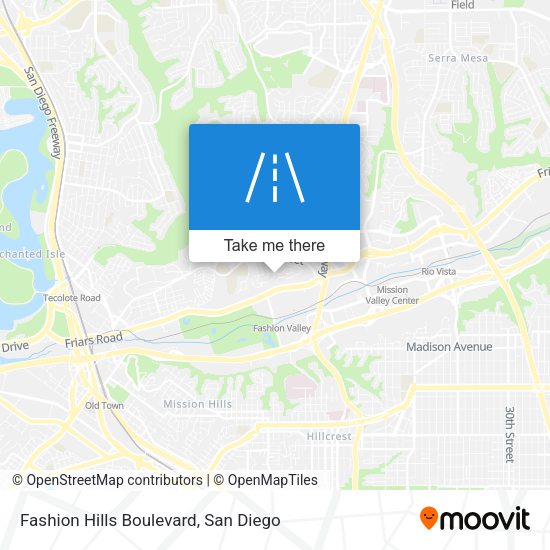 Fashion Hills Boulevard map