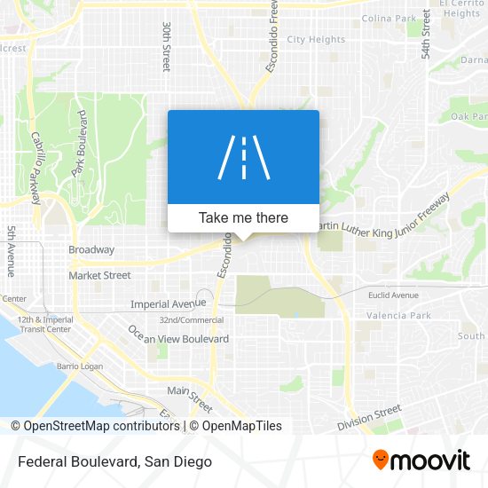 Federal Boulevard map