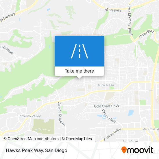 Hawks Peak Way map