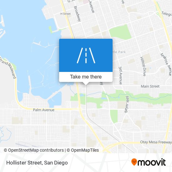 How to get to Hollister Street San Diego by bus or cable car