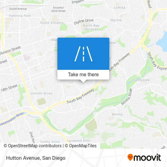 Mapa de Hutton Avenue