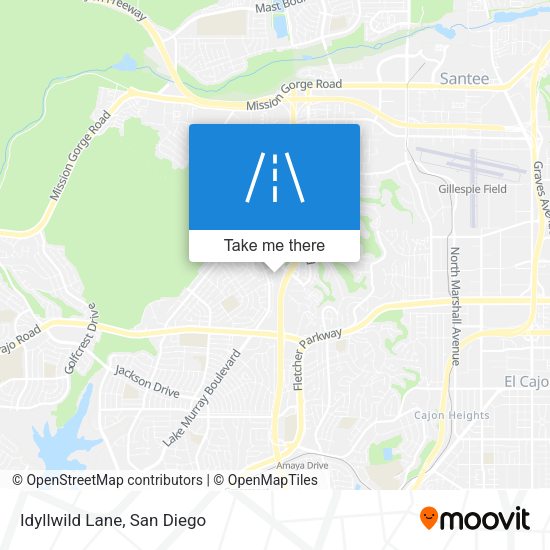 Mapa de Idyllwild Lane