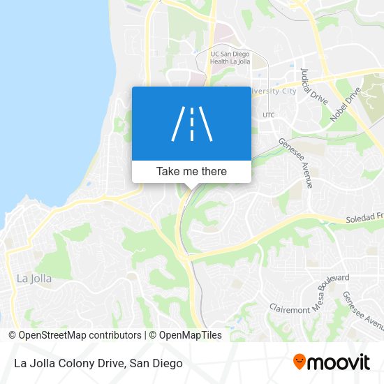 La Jolla Colony Drive map