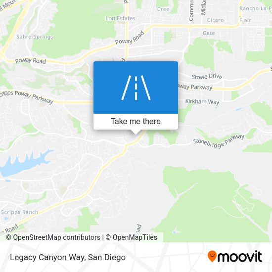 Mapa de Legacy Canyon Way