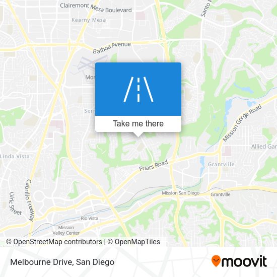 Mapa de Melbourne Drive