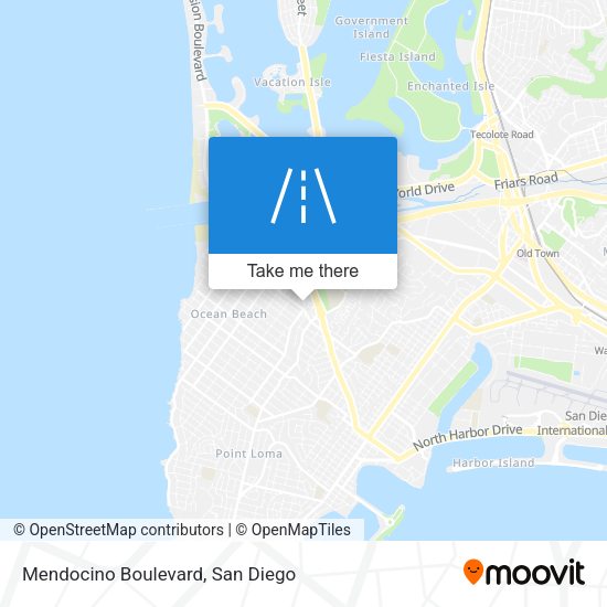 Mapa de Mendocino Boulevard