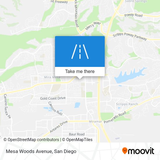 Mesa Woods Avenue map