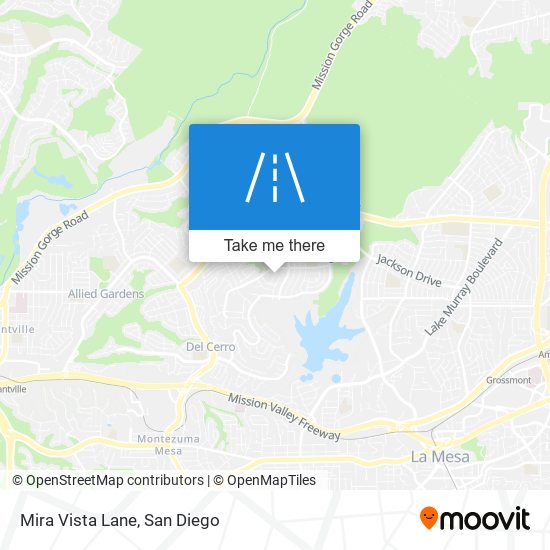 Mira Vista Lane map