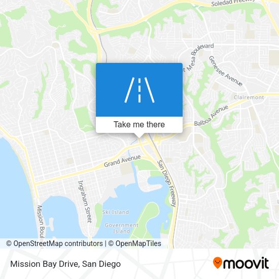 Mapa de Mission Bay Drive