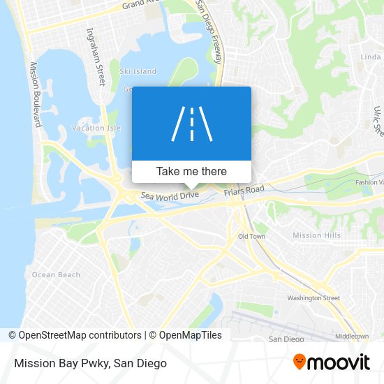 Mission Bay Pwky map