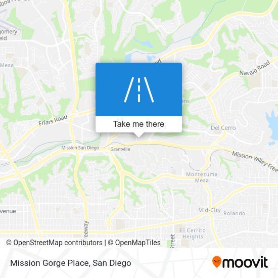 Mission Gorge Place map