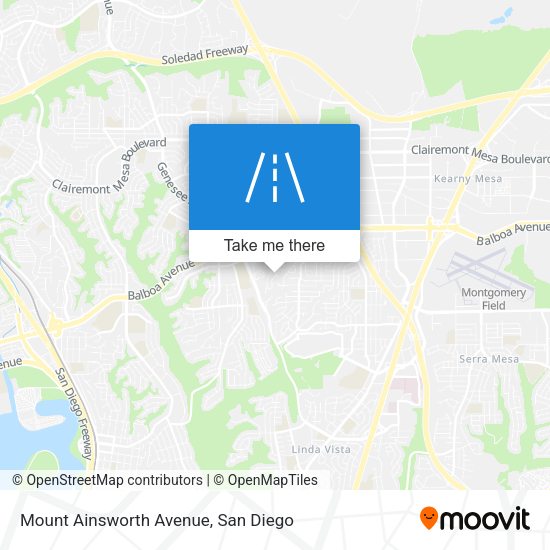 Mount Ainsworth Avenue map