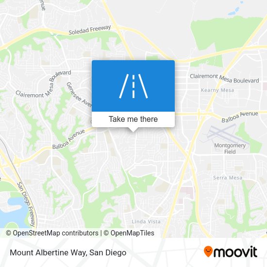 Mount Albertine Way map