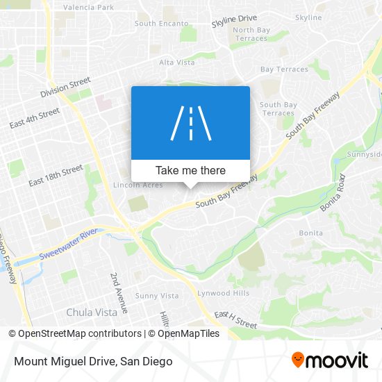 Mount Miguel Drive map