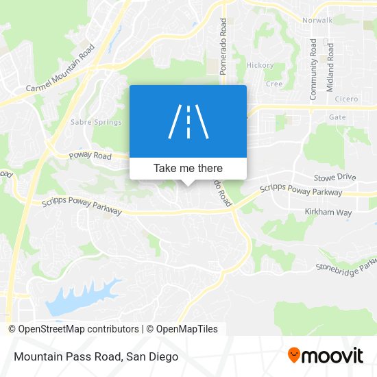 Mountain Pass Road map
