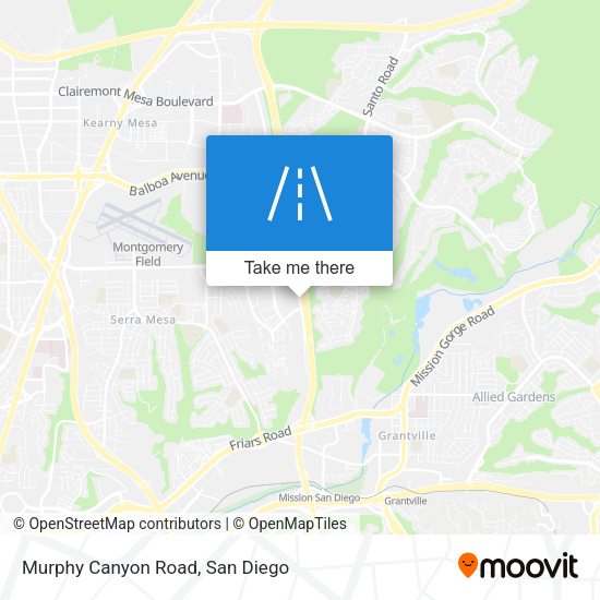 Murphy Canyon Road map