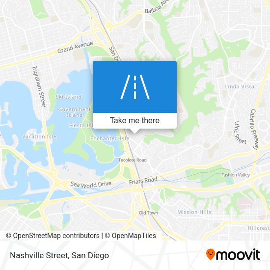 Mapa de Nashville Street