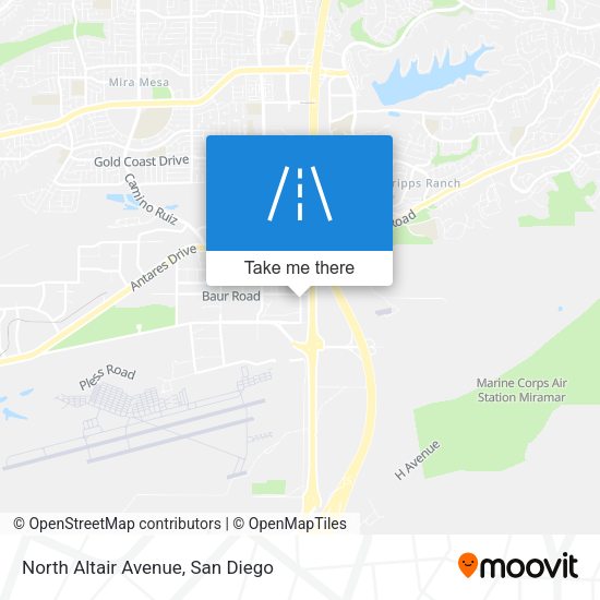 North Altair Avenue map