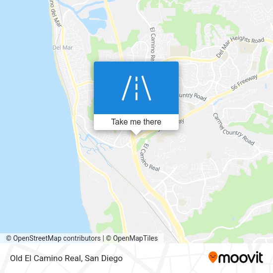 Old El Camino Real map