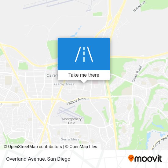 Overland Avenue map
