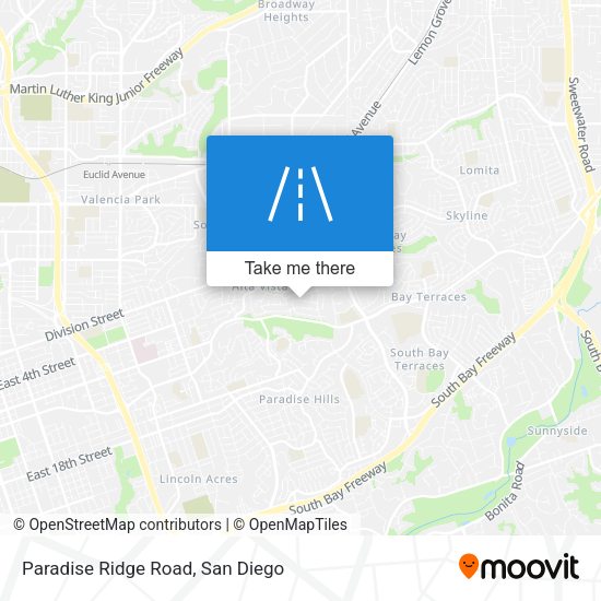 Mapa de Paradise Ridge Road
