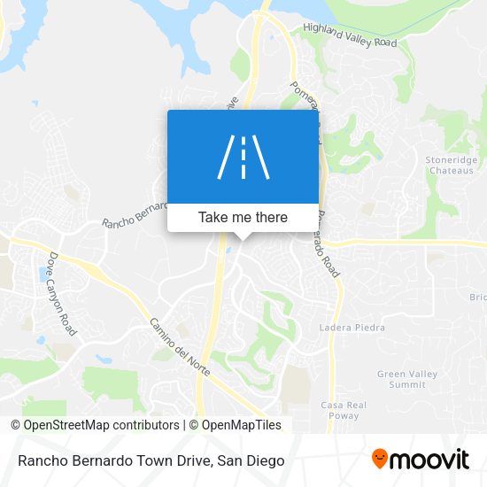 Rancho Bernardo Town Drive map