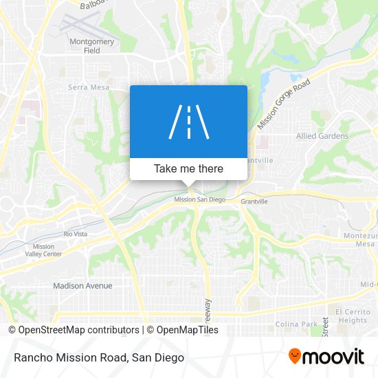 Rancho Mission Road map