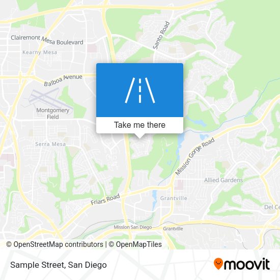 Mapa de Sample Street
