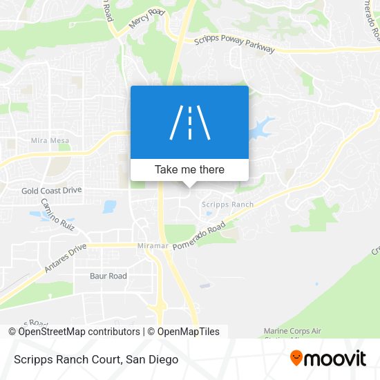 Mapa de Scripps Ranch Court