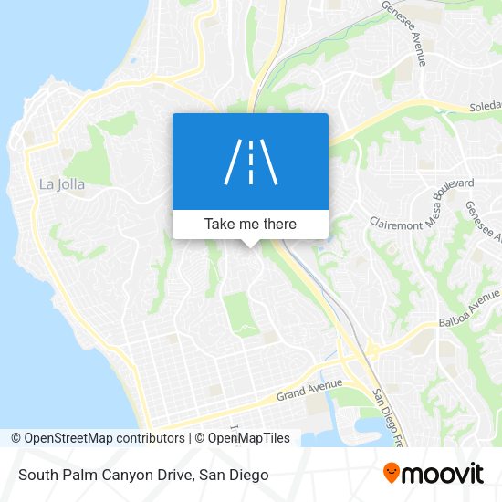 Mapa de South Palm Canyon Drive