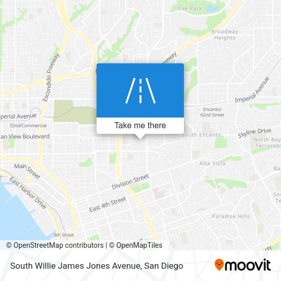 Mapa de South Willie James Jones Avenue