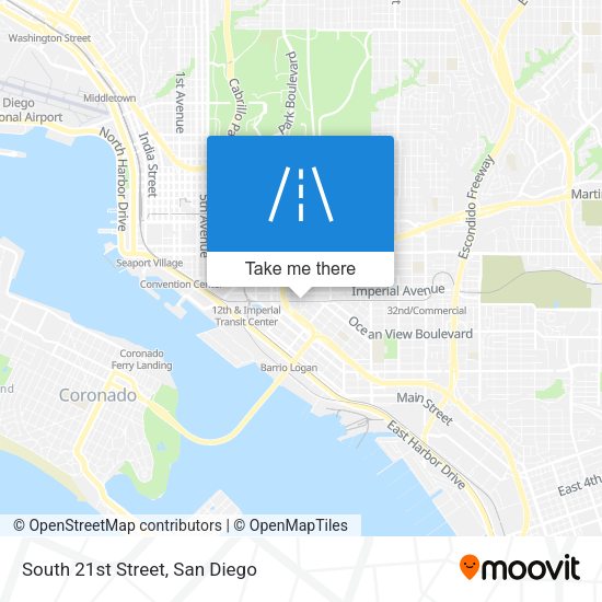 South 21st Street map