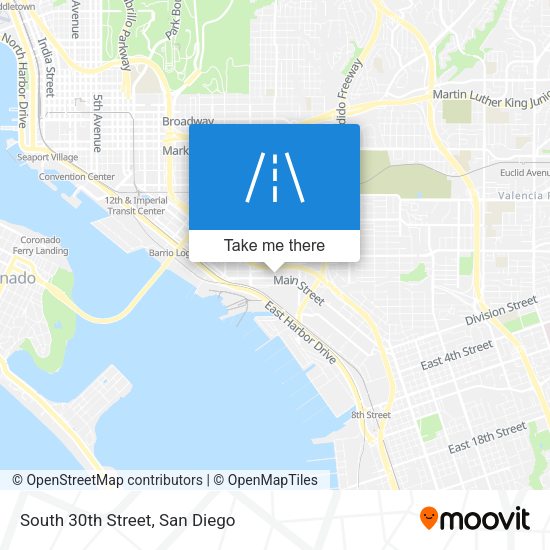 Mapa de South 30th Street