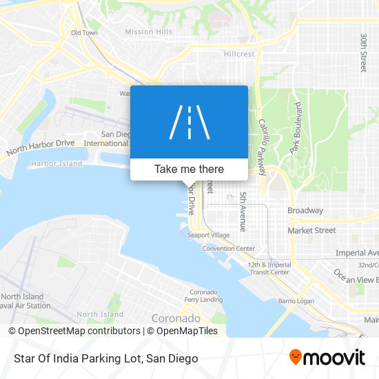 Star Of India Parking Lot map