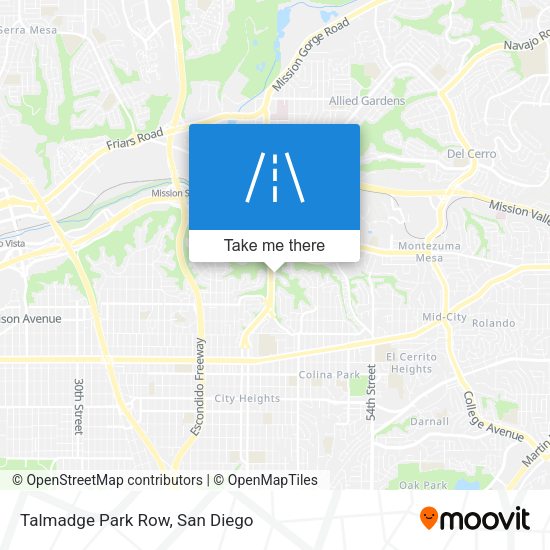 Mapa de Talmadge Park Row