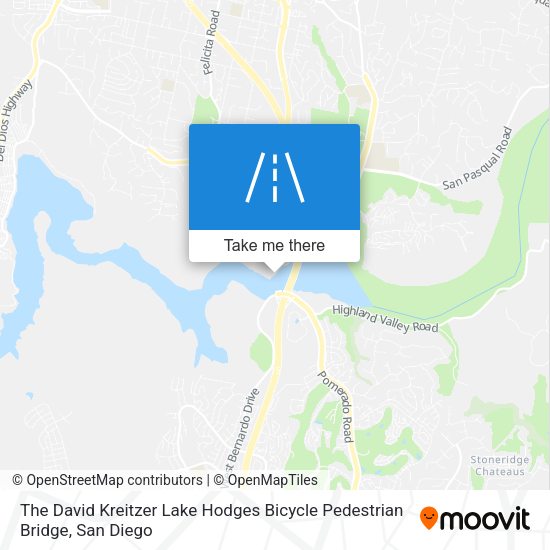 The David Kreitzer Lake Hodges Bicycle Pedestrian Bridge map